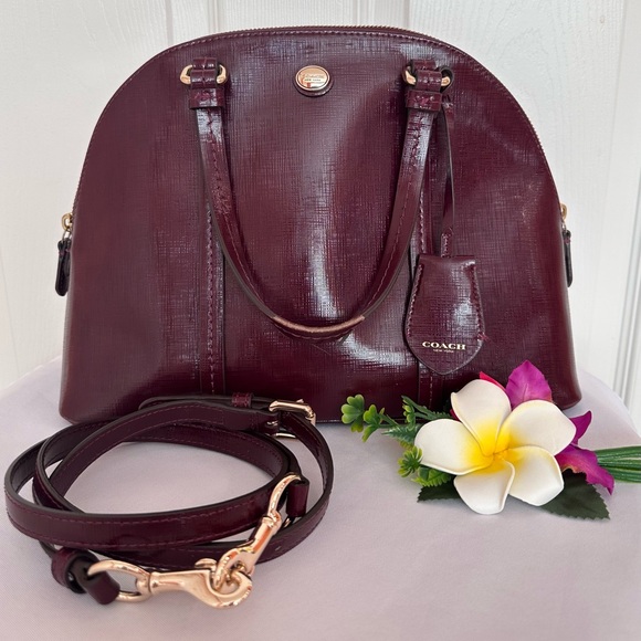 Coach Handbags - Coach Burgundy Shoulder Bag